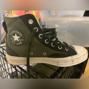 Fleece lined high top converse